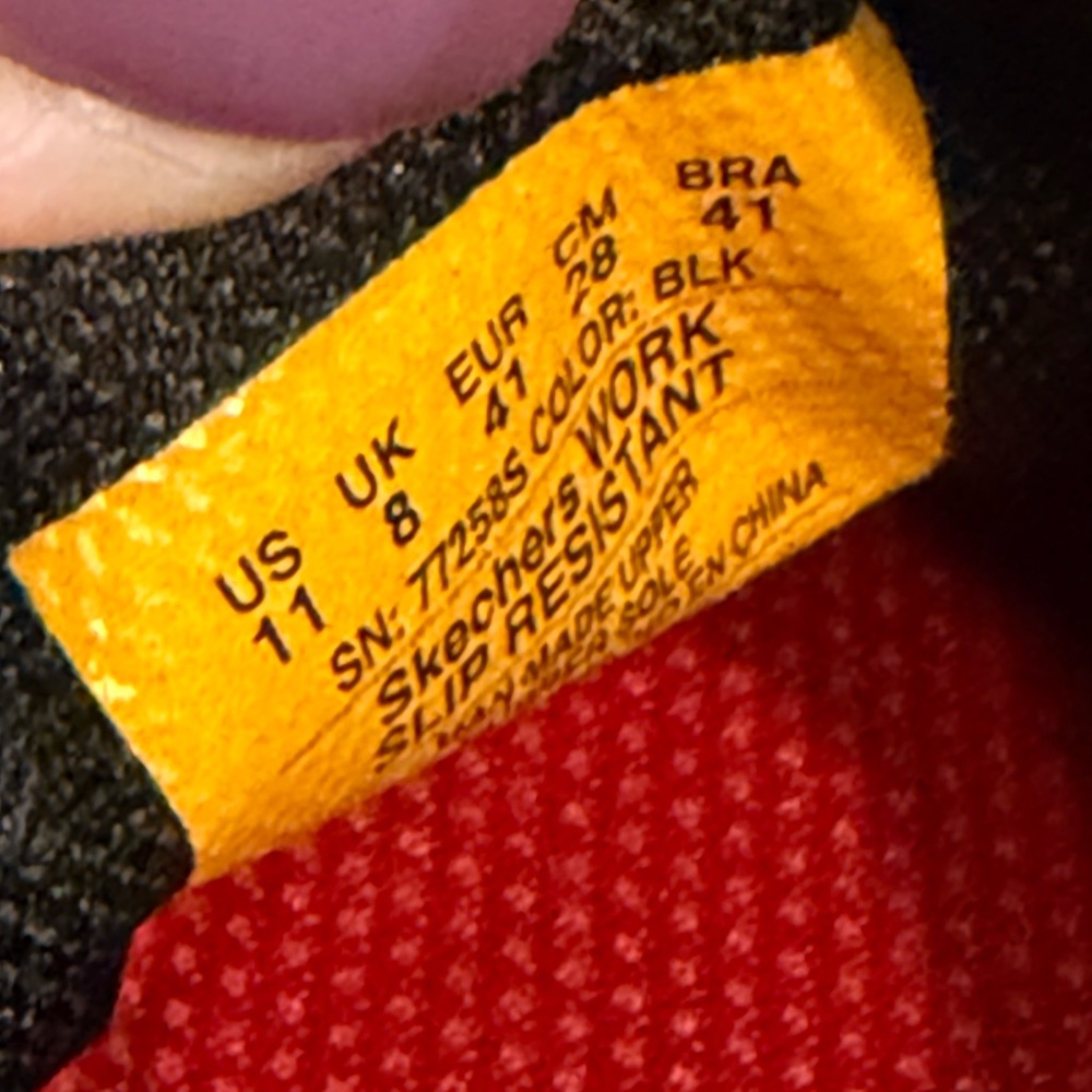 Skechers Work Black Slip Resistant Shoes Memory Foam Relaxed Fit - Picture 12 of 16